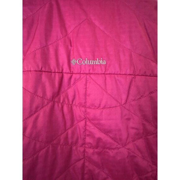 Columbia Womens XS Omni-Heat Puffer Vest Pink Full Zip Lightweight Quilted - Picture 4 of 4